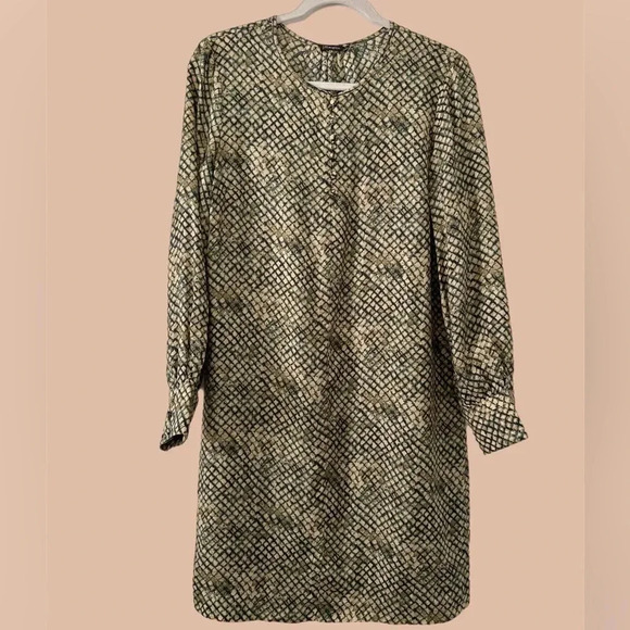 J McLaughlin Snake Skin Print Silk Dress - Picture 1 of 8